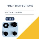 Small Medium & Large Size Diameter Antique Silver Ring Snap Buttons Press Metal Stud For Trousers And Pant